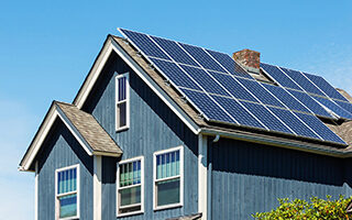 Texas solar power home panels